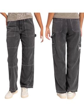 BDG Urban Outfitters Utility Straight Leg Jeans Black NWT Size 27